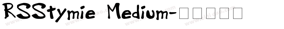 RSStymie Medium字体转换
